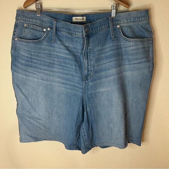 Madewell blue denim Jean shorts NEW W37 PLUS - Picture 1 of 7
